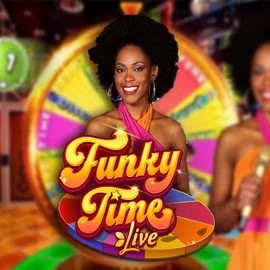 Funky Time online game logo by Evolution on hit-n-spin.be